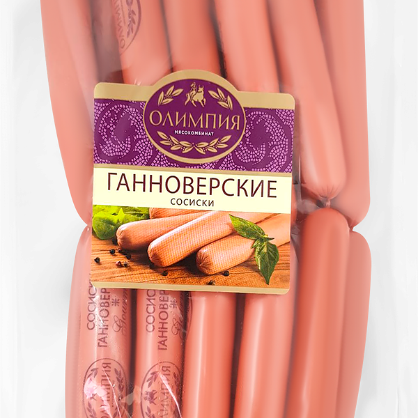 Сосиски ОЛИМПИЯ Ганноверские вес до 1.2кг