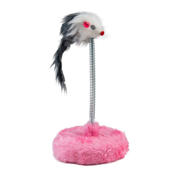 Игрушка Мышка на пружинке для кошек, в ассортименте