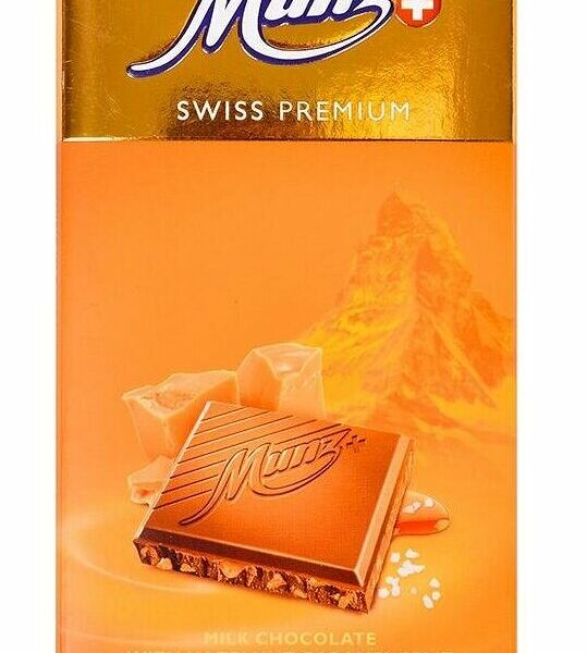 Шоколад Munz Молочный с карамелизированным фундуком и солью 100г