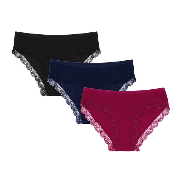Galante трусы-слипы женские с кружевом, 95% хлопок, 5% спандекс, р-ры 42-48, 2-3 цвета