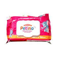 Влажные салфетки для ухода за детьми Petino 120 шт (pop-up)