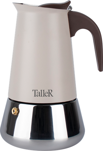

Кофеварка гейзерная TALLER Essentia, нержавеющая сталь, бакелит, индукция, 300мл, Арт. TR-99322
