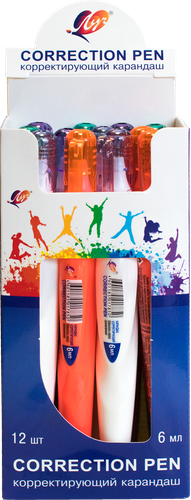 

Карандаш корректирующий Луч на растворителе, 6 мл цвет корпуса в ассортименте