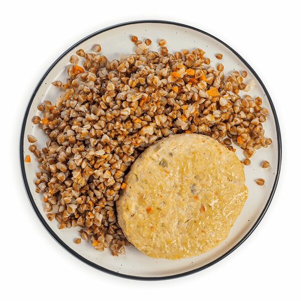 Котлеты из индейки паровые с овощами и гречкой Шеф Перекрёсток 230г