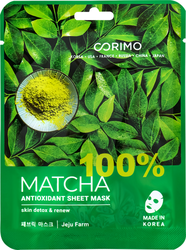 

Маска для лица Corimo Антиоксидант 100% matcha 22 г