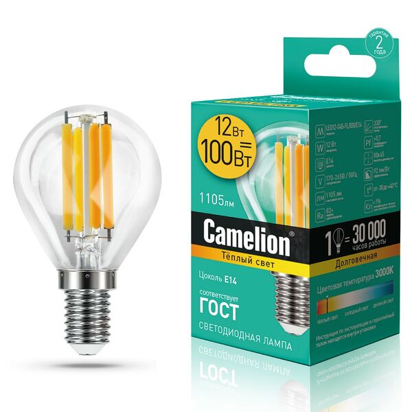 Лампа светодиодная FIL Camelion