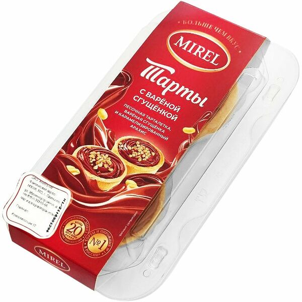 Пирожные Mirel Тарты с вареной сгущенкой 120г