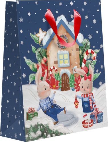 

Пакет подарочный Символ года 22.7x18x10см в ассортименте