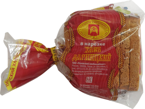 

Хлеб Псковский хлебокомбинат Дарницкий, в нарезке, половинка 350 г