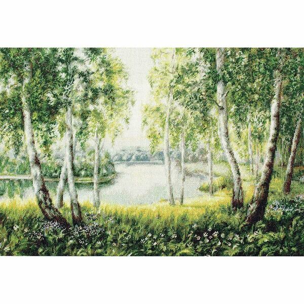 G526 Набор для вышивания гобеленовым стежком 'Свет родных берез' 34*23см, Luca-S