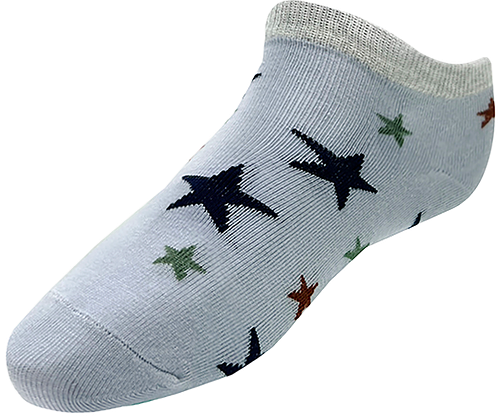 Носки детские OEMEN р. 18–20 голубые, хлопковые с принтом в виде звезд, Арт. KS016