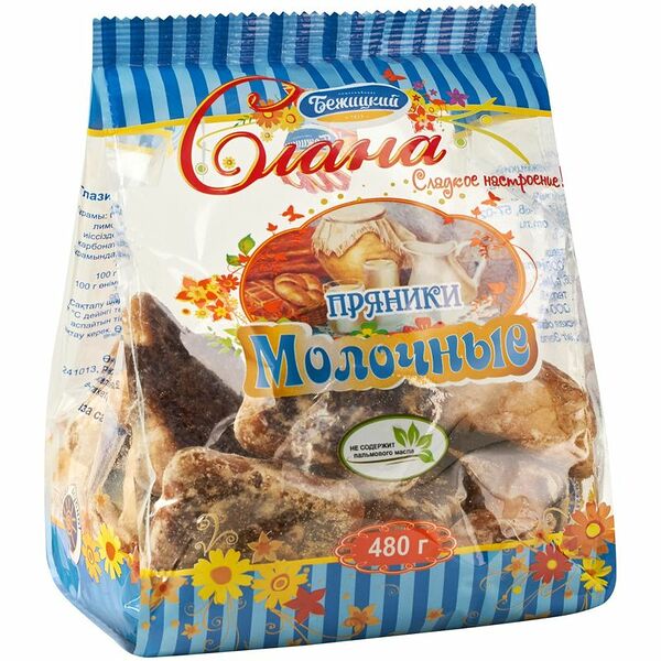 Пряники Слана Молочные сырцовые глазированные, 480г