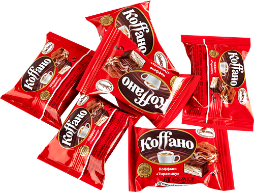 Конфеты шоколадные Акконд Коффано Тирамису с кофе и тирамису, вес до 250г