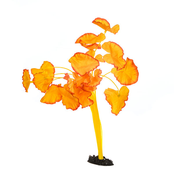 Декор для аквариума Нимфея оранжевое, 40см