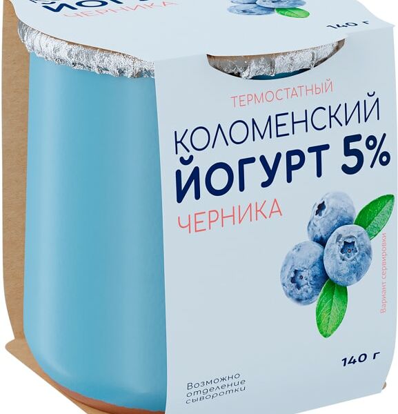 Йогурт Коломенский Черника 5% 140г