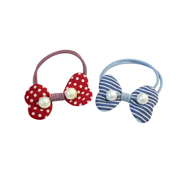 Резинка-бант с жемчугом 1 шт, цвет в ассортименте