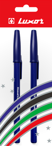 

Ручка шариковая LUXOR Stick 0.8мм синий Арт. 1232/2С, 2шт