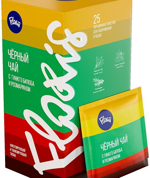 Чай черный Floris с Гинкго билоба и Розмарином саше 50г