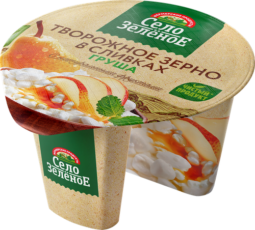 

Творожное зерно Село Зелёное в сливках груша 5% 130 г