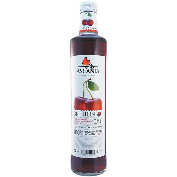 Газированный напиток Аскания 0,5л вишня ст/б