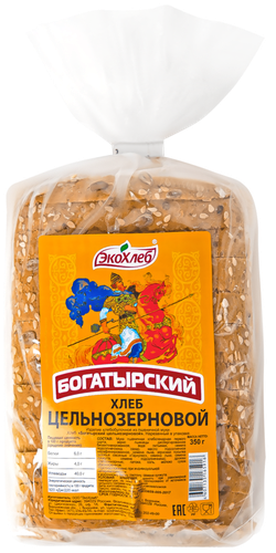 

Хлеб ЭкоХлеб Богатырский цельнозерновой 350 г
