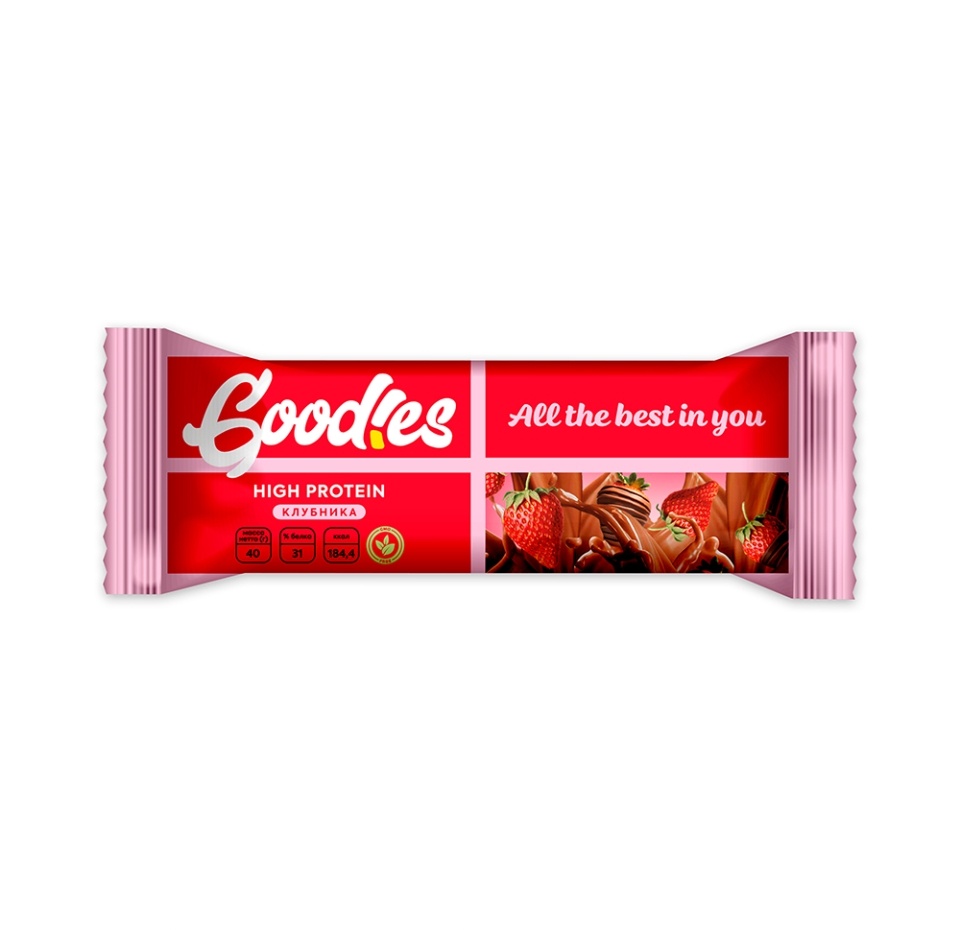 

Протеиновый батончик Goodies клубника в бельгийском шоколаде 40 г