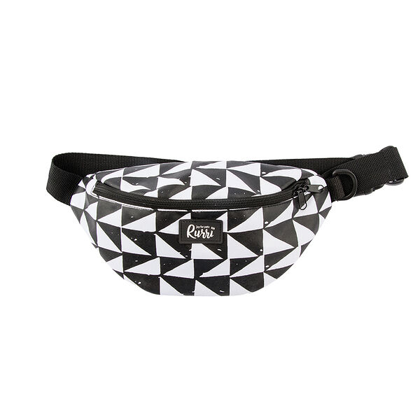 Сумка поясная для лакомств с отделением для пакетиков 30х13см Скандинавия, черно-белая