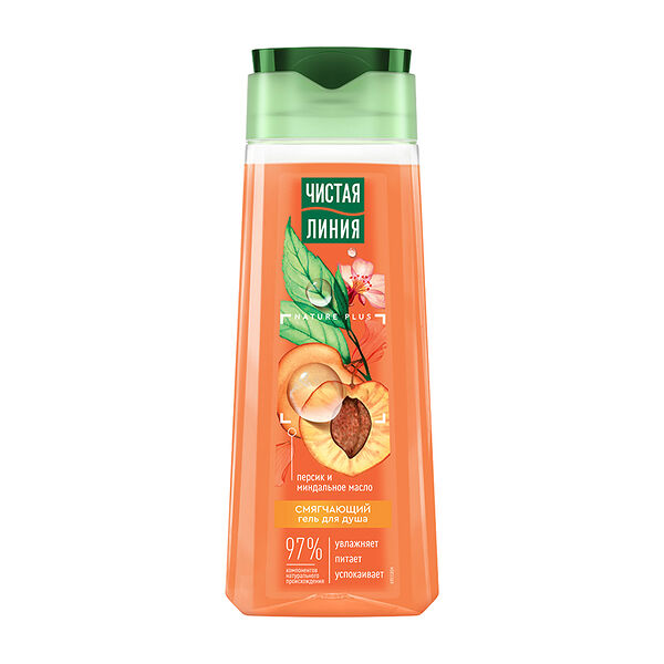 Гель для душа Чистая Линия Персик миндальное масло 250мл