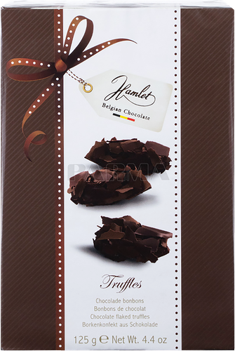 Конфеты HAMLET Трюфели из темного шоколада, обсыпанные шоколадной стружкой, 125г