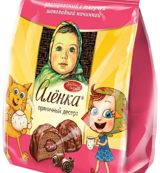 Десерт пряничный Аленка с шоколадной начинкой 150г