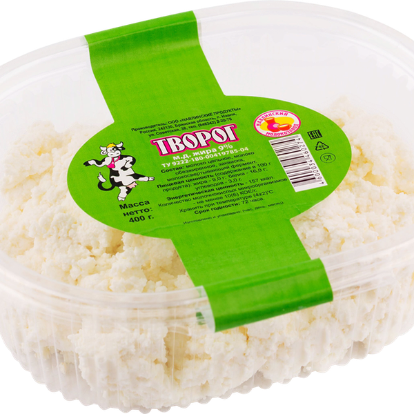 Творог НАМ 9%, без змж