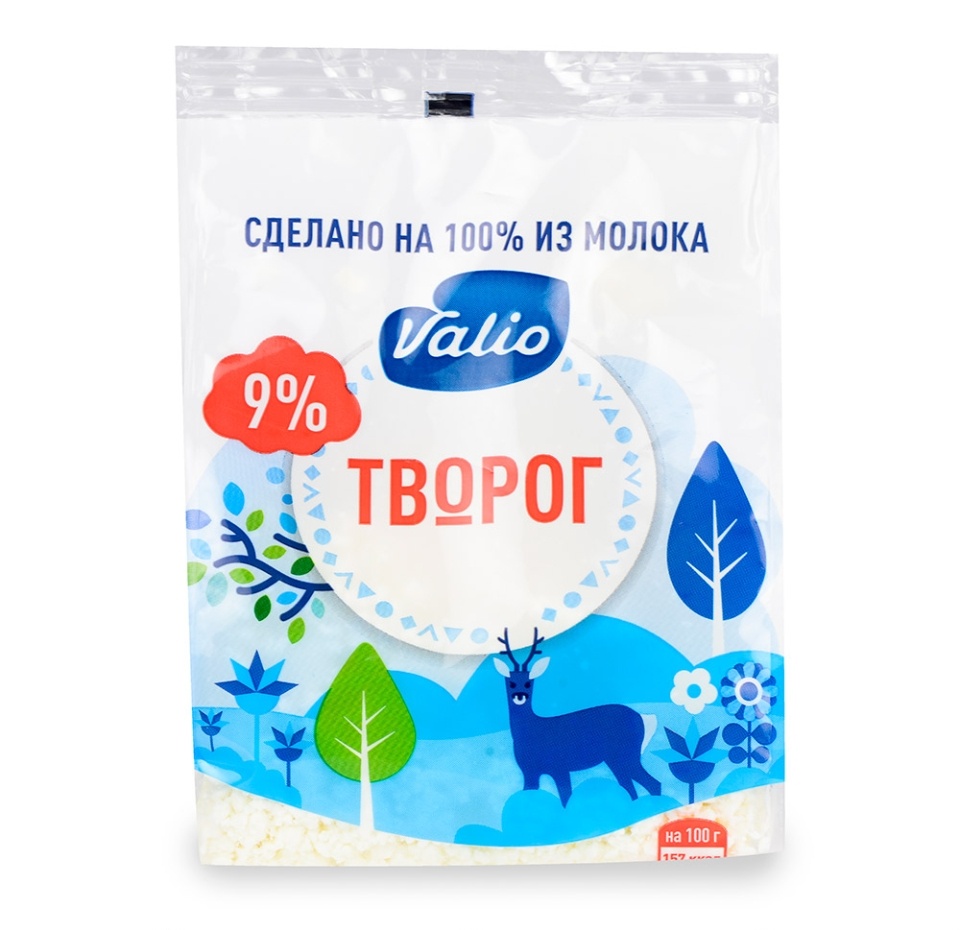 

Творог Valio зерненый 9%, 200 г