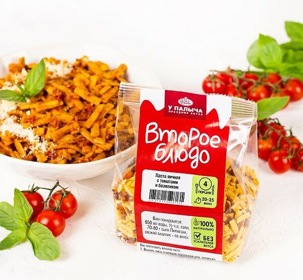 Яичная паста с томатами и базиликом 200 г