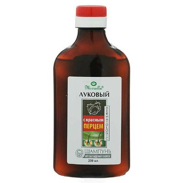 Шампунь для волос Mirrolla луковый с экстрактом красного перца для роста волос, 250 мл