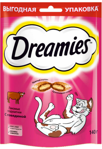 Dreamies лакомые подушечки Говядина