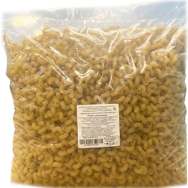 Макаронные изделия Рожки спиральные