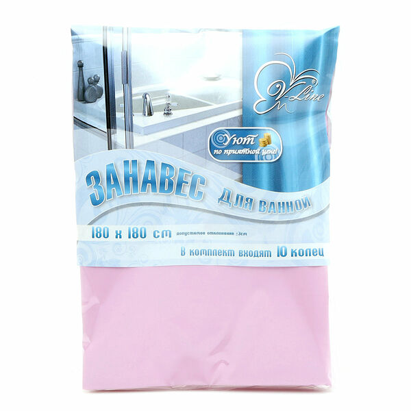 Занавес для ванной 180*180см ТМ V-Line (Вэ-Лайн)