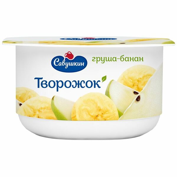 Паста Савушкин творожная груша-банан 3.5%, 120г