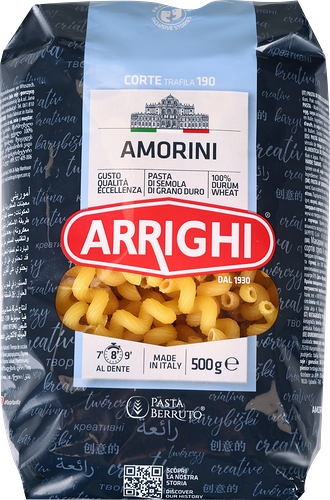 Макароны Arrighi Amorini, из твердых сортов пшеницы