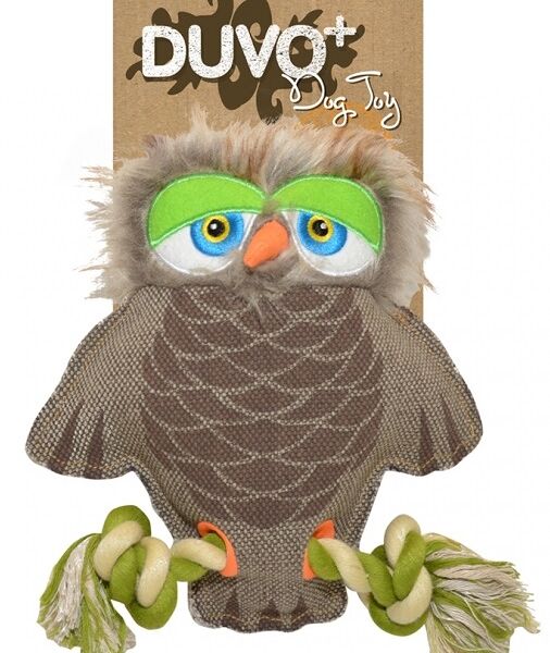 Игрушка для собак Duvo+ брезентовая Мудрая Сова 20х18 см