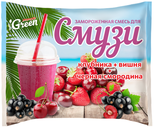 

Смесь для смузи Морозко Green клубника, вишня и черная смородина 300 г