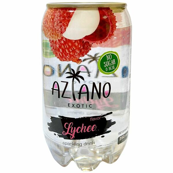 Напиток Aziano Lychee газированный со вкусом личи 350 мл