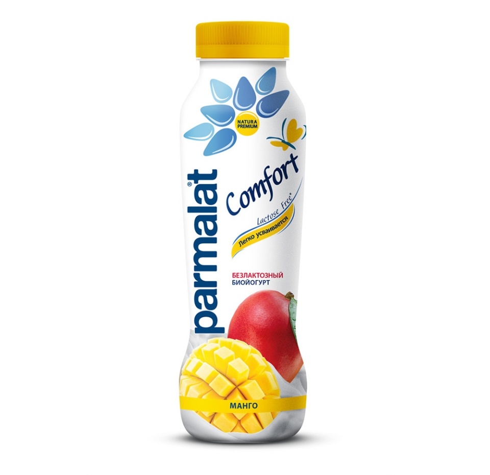 

Биойогурт питьевой Parmalat Comfort Манго безлактозный 1.5% 290 мл