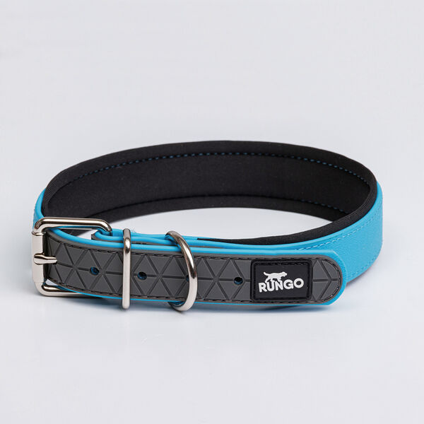 Ошейник из биотана с неопреном для собак, 2,5х55 см, голубой
