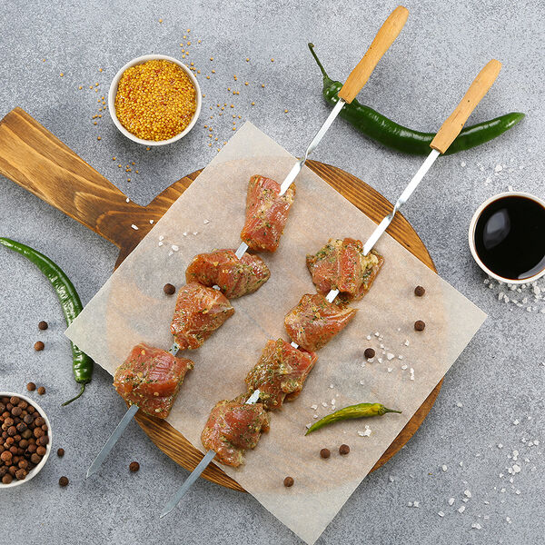 Шашлык из филе бедра индейки МясновЪ По-Царски с соевым соусом и дижонской горчицей