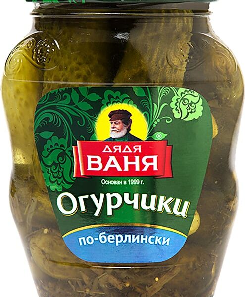 Огурчики Дядя Ваня маринованные По-Берлински 680г