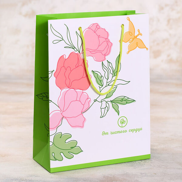 Пакет подарочный цветы 3кг