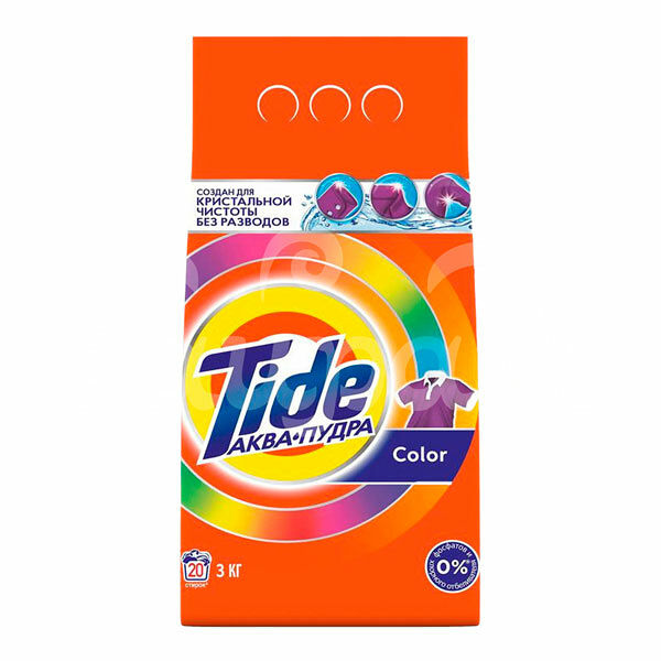 Стиральный порошок Tide 3кг Color Аква-пудра Автомат пакет