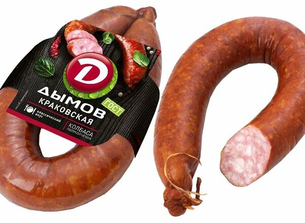 Колбаса полукопчёная Краковская Дымов