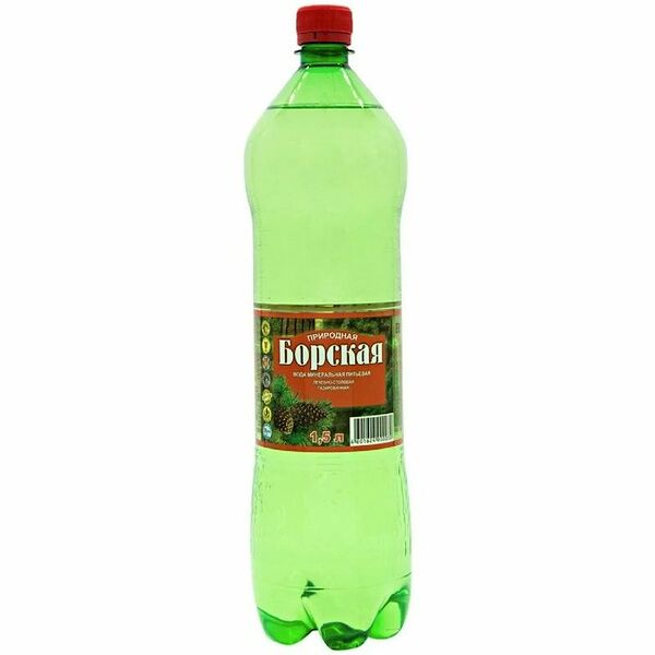 Вода минеральная Борская газированная 1.5л